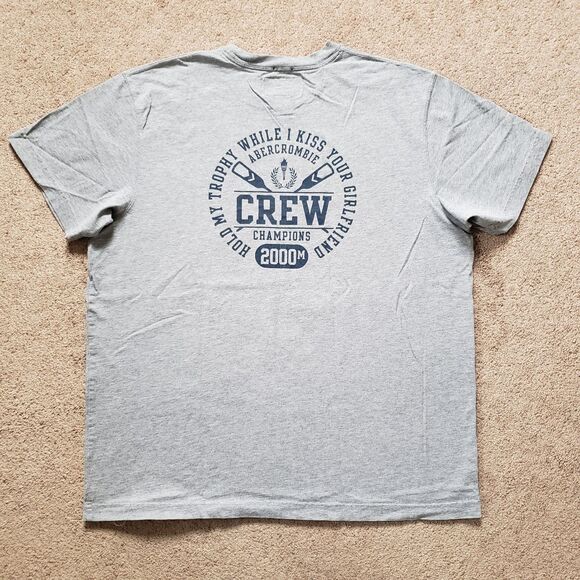 Vintage Abercrombie & Fitch Kiss Your Girlfriend Size XL Muscle Fit Mens T-Shirt - Picture 2 of 6